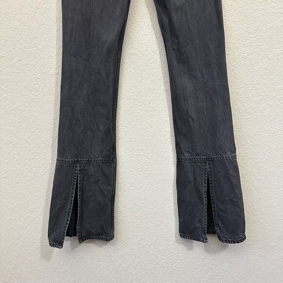 SNACKS by MOTHER High Waisted Slit Heel Jeans Wedge Mouth Watering - Picture 8 of 16